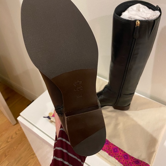 Tory Burch Black Bristol Riding Boots - Picture 3 of 7